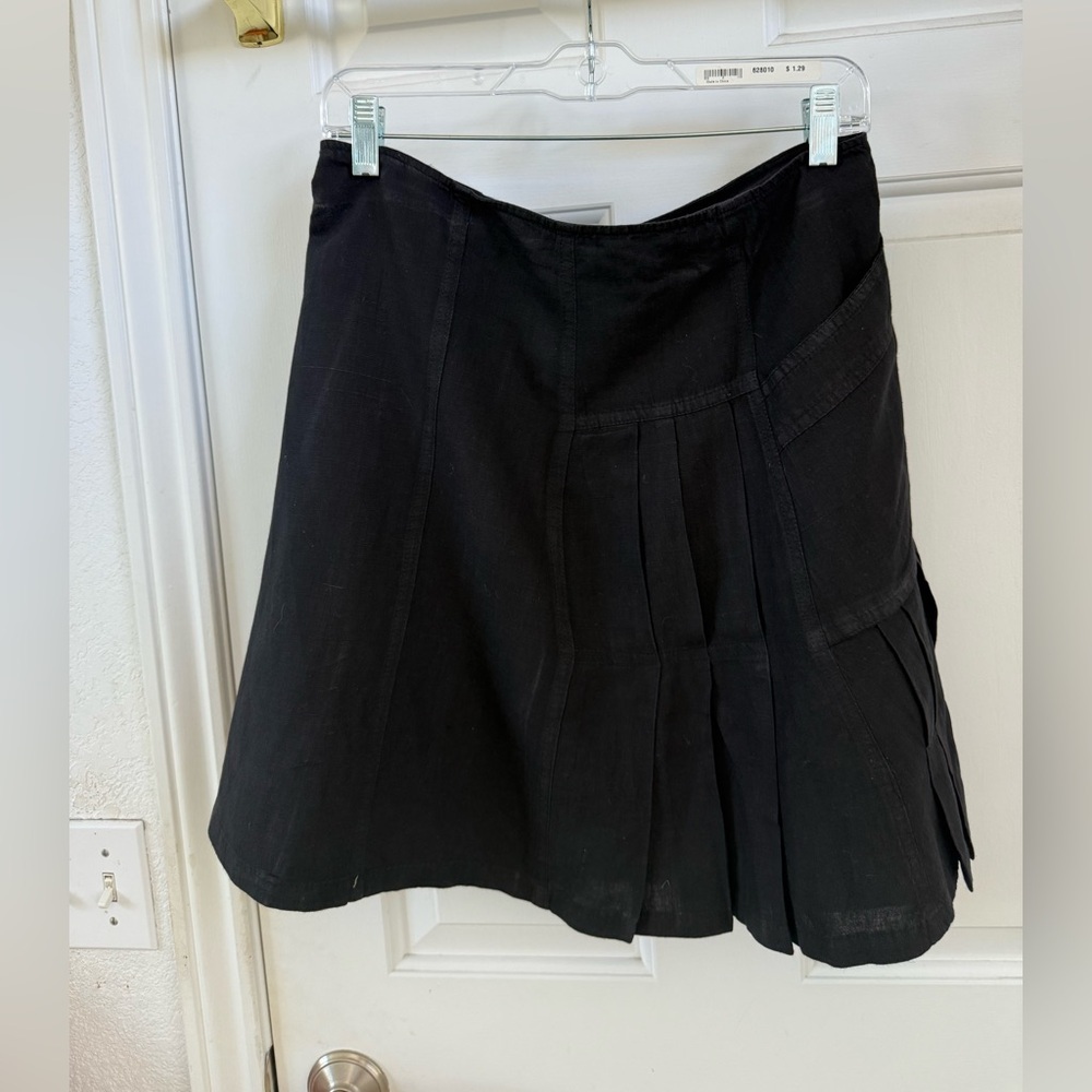 Odille Black Pleated Skirt